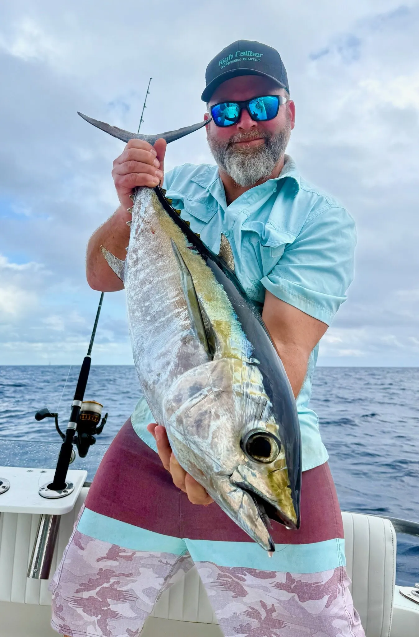 Angler with a blackfin tuna