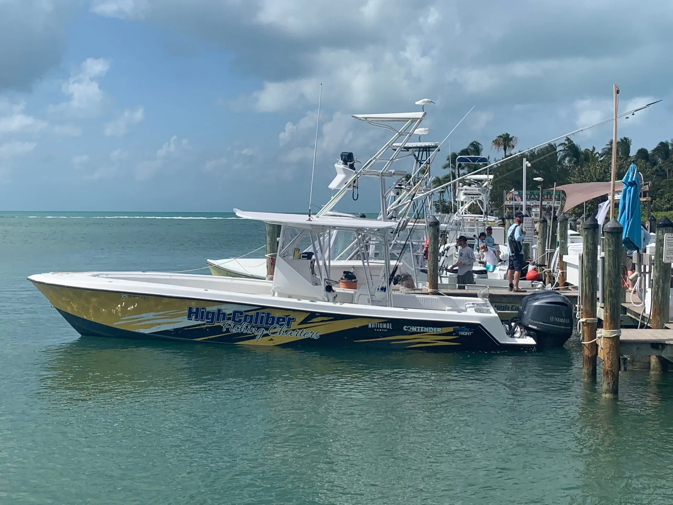 High caliber center console at the dock